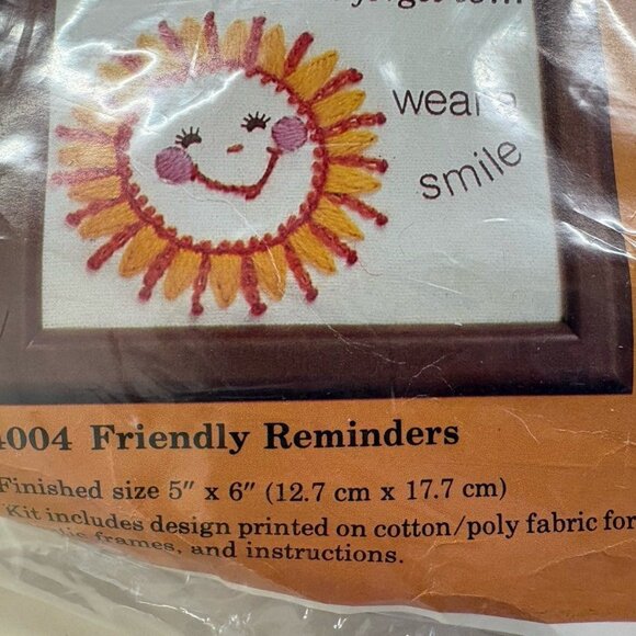 VTG Creative Circle Needlework Kit‎ 4004 Friendly Reminders - Complete Sealed - Picture 4 of 4